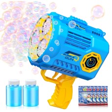 Oldowl Bazooka Bubble Gun, Rocket Boom Bubble Blaster with LED Lights & Bubble Solution, Bubble Maker for Kids (Age 3+) / Adults, Bubble Blower Machine for Outdoor Indoor Birthday Wedding Party